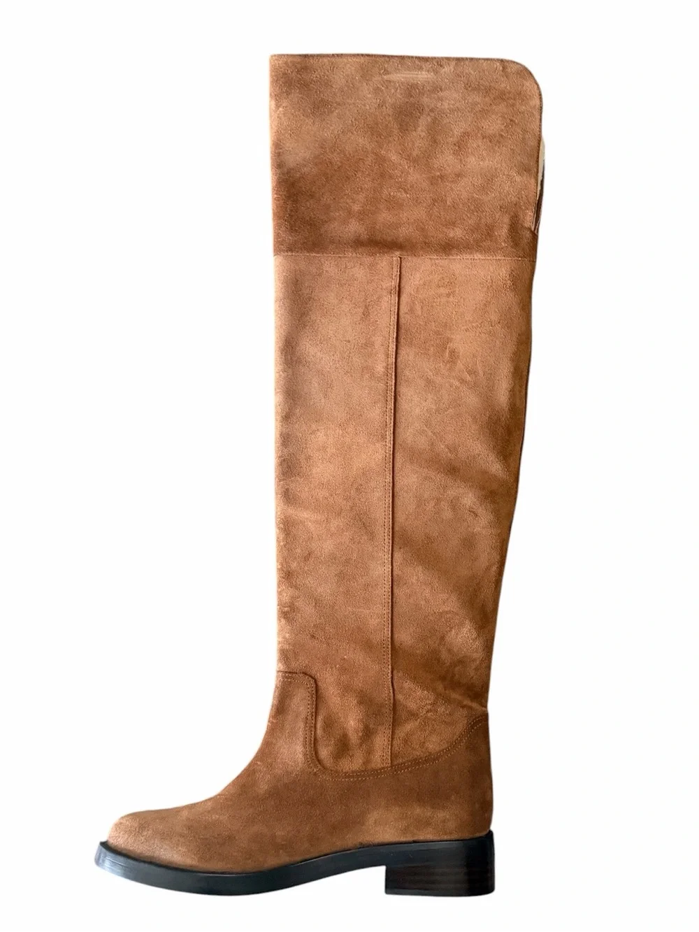 J.Crew New Stevie Over the Knee Suede Boots Camel Tan Leather Size 7.5